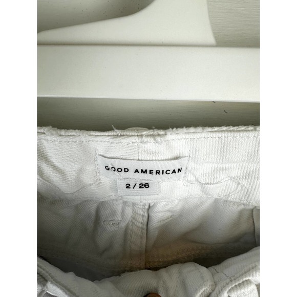 NWT Good American 90's Duster High waist jean White sz 2 - Picture 4 of 7